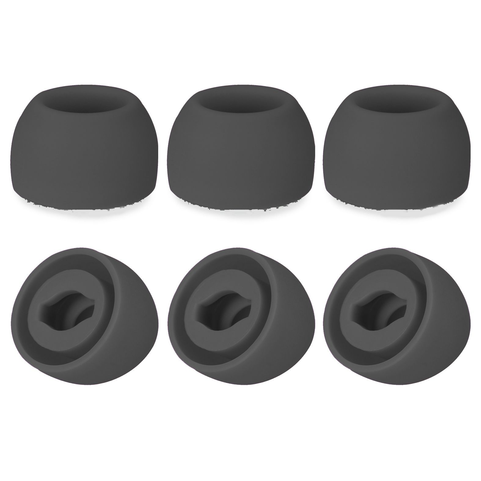 6 stk silikone ørepropper til samsung galaxy buds pro ørepropper ægte trådløse ørepropper ørepropper ørepropper øretelefon etui ørehætte tilbehør: Sort