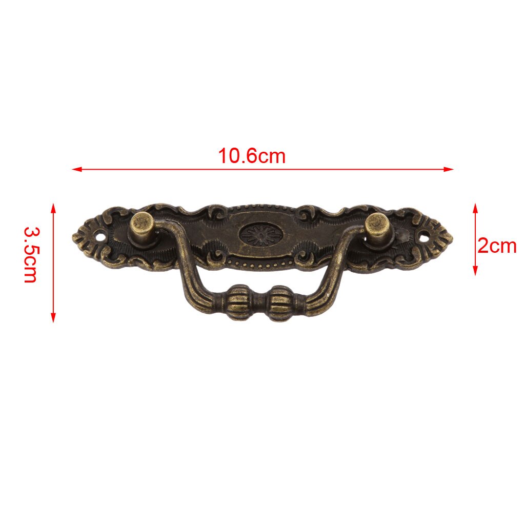 Antique Pull Handles for Drawer Cabinet Door Wooden Chest Box Bin Metal Drawer Pulls Handles Wardrobe Pulls Handles