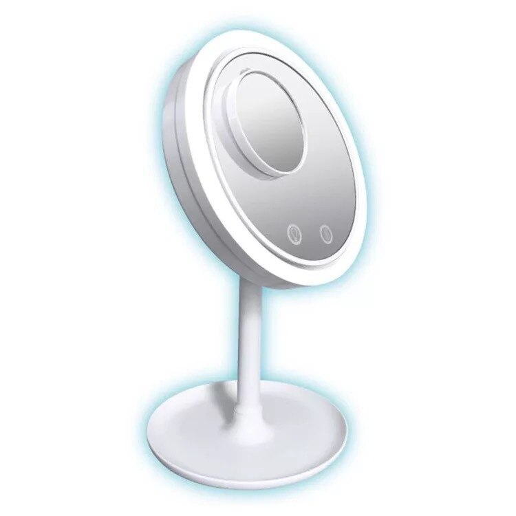 3 in 1 Tabelle Schreibtisch LED machen-hoch Spiegel Licht Lampe Brise Schönheit Spiegel 5X Lupe Spiegel und Fan für Dame frauen Schönheit Werkzeug