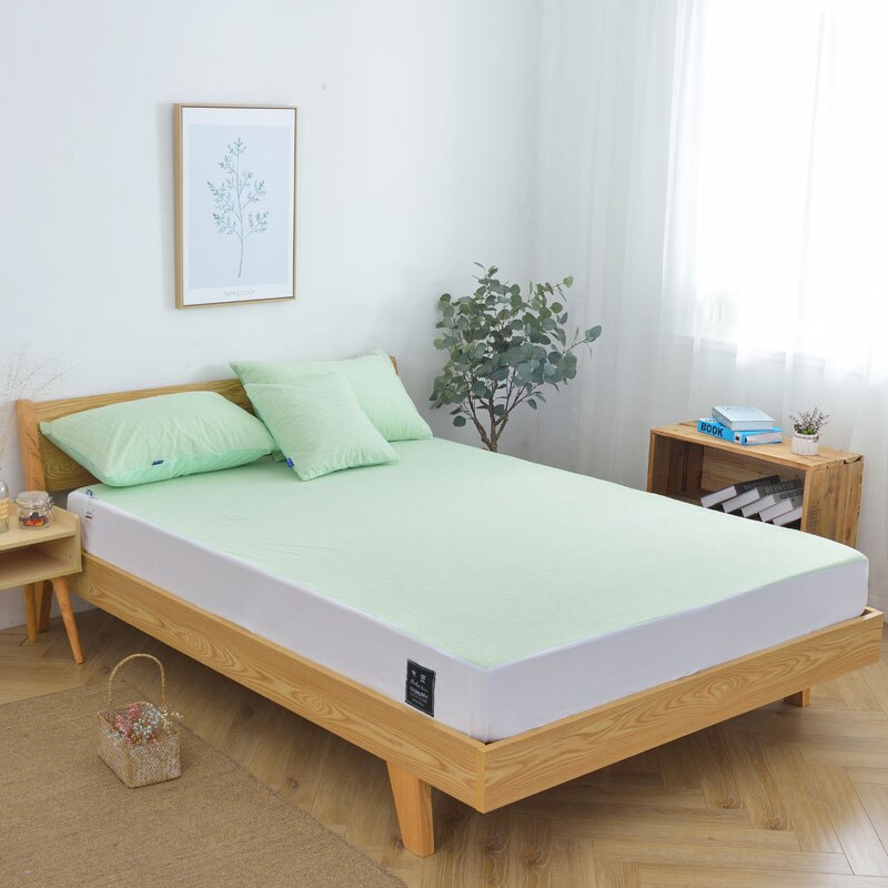 Terry Waterdichte Matrasbeschermer Bed Protector Katoen Matras Topper Hoeslaken Voor Volwassen Bed Bug Multi Kleur 180X200: Licht Groen / 150x200X30CM