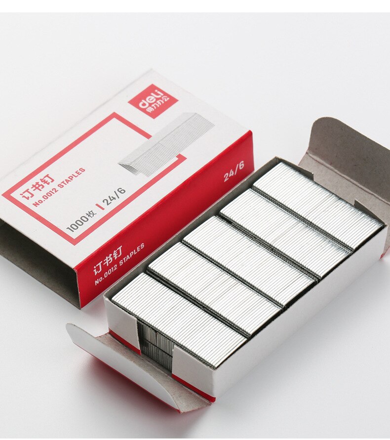 Juego de grapas para 24/6, suministros de oficina, grapas convencionales, modelo Universal, grapadora pequeña, 1000 unids/caja