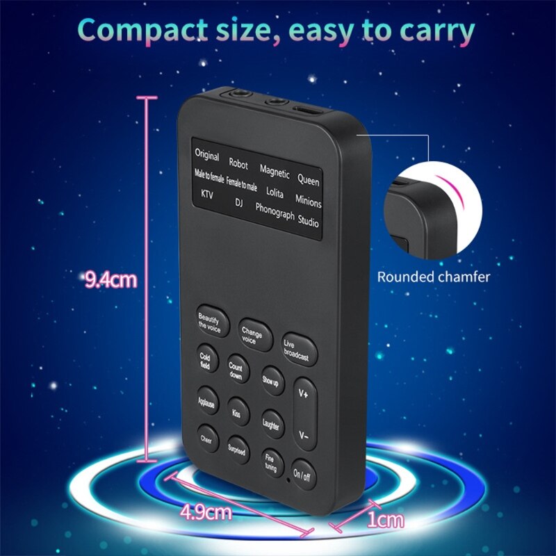 Changeur de voix pour Microphone portable, Machine à effets sonores pour PS4, Box, interrupteur, téléphone, ordinateur