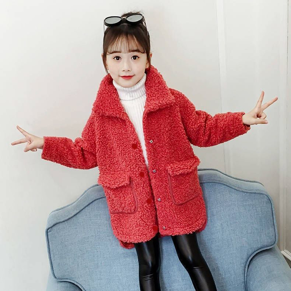 Herfst Winter Meisjes Rood Groen Tweed Jas Mode Retro Britse Stijl Zoete Baby Meisjes Lange Mouwen Revers Jas Meisje Wol lange Jas