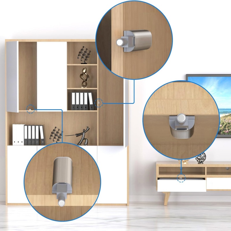 10 stücke Schrank Tür Dämpfer Puffer drücken-zu-offen Magnetische verriegeln System Schränke Küche Tür drücken Magnet Fangen Weiche Ruhig näihr