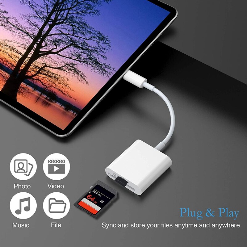 Type-C 2-In-1 USB C to TF/Micro- SD Card Reader OTG USB-C Smart Memory Card Reader Adapter for Smart Phone