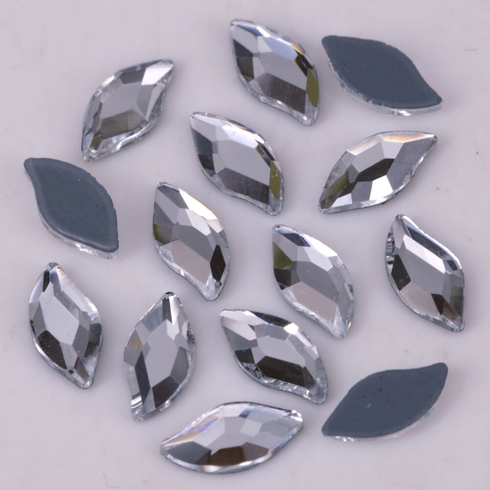 Strass Hotfix Gouttes Cristal 5x7 Mm - Environ 50 Pièces - Neuf