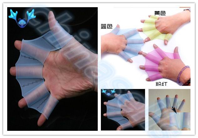 20pairs Silicone Diving Swim Pool Training Swimming Half finger Hand Fins Flippers Webbed Gloves Paddles Accessories