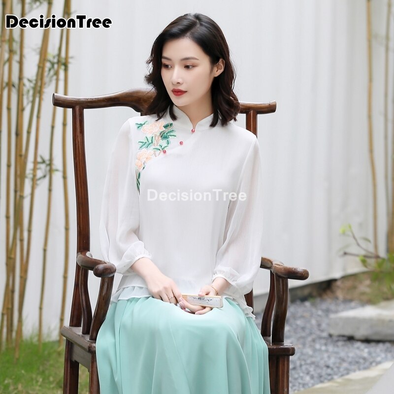 chinesische traditionelle oben qipao hemd frau cheongsam stil hemd chinesische bluse traditionelle chinesische kleidung für frauen