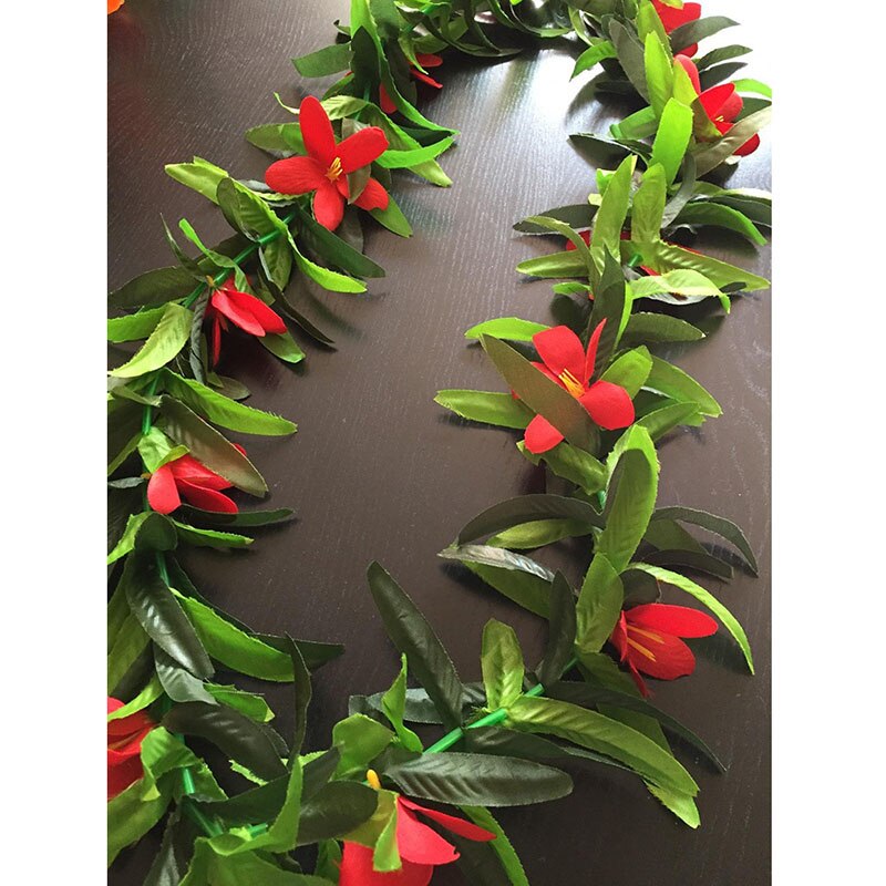 3 stk hawaiian kunstige blomster guirlande halskæde sommerfugl blad blomst leis blad fest hawaiian pool fest dekorationer