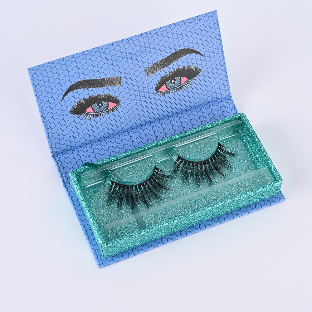 Eyelash Packaging Box 10/30 Pairs Empty Lash Packaging with Tray Rectangle Case 25mm Mink Lashes Box Eyelashes Package: 10box with tray / D