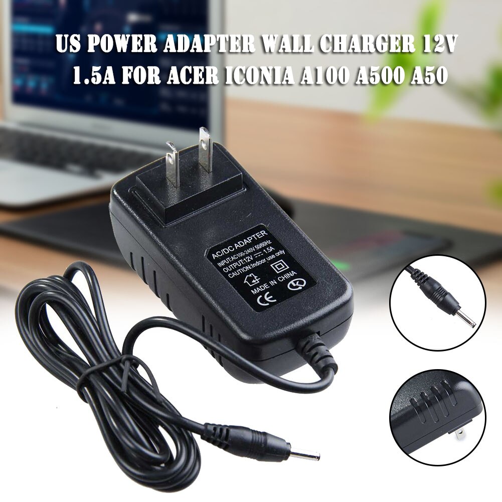 US Power Adapter Wall Charger 12V 1.5A for Acer Iconia A100 A500 A501 @M23: Default Title