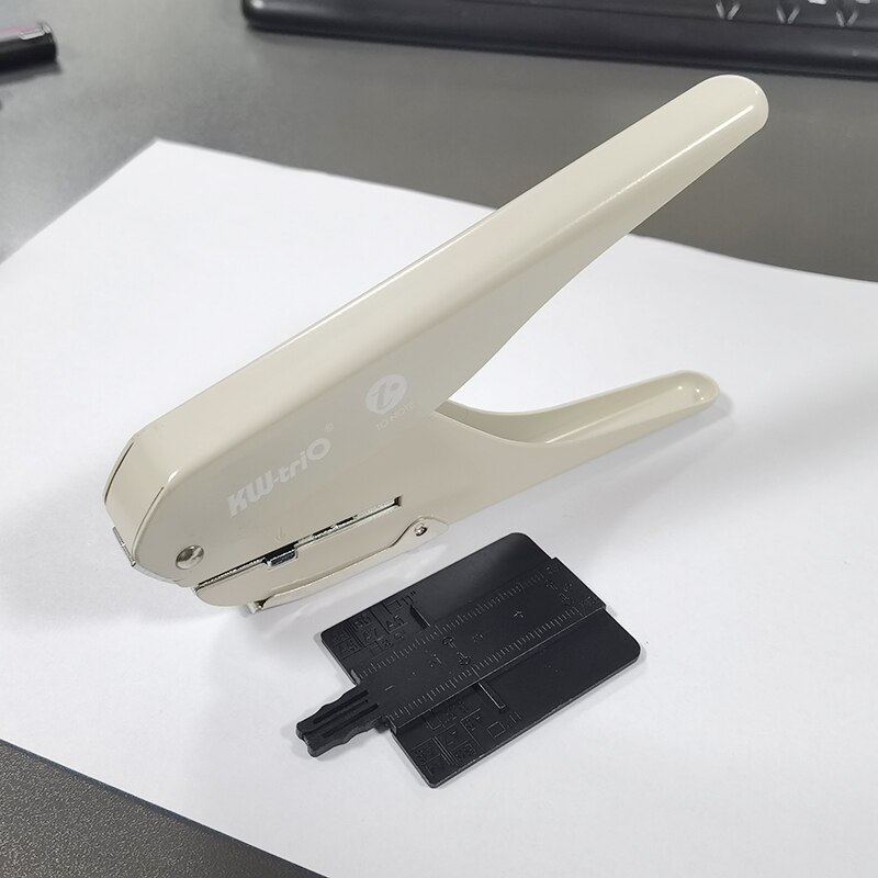 Perforator Leuke Creatieve Creatieve Paddestoel Gat Vorm Punch Planner Disc Ring Papier Cutter Kantoren Briefpapier Papier Puncher: Beige