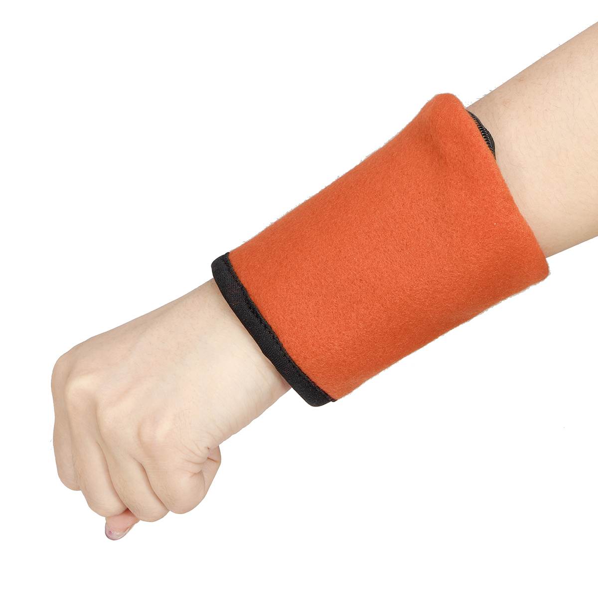 Mode Mannen Vrouwen Pols Portemonnee Pouch Band Rits Running Travel Gym Fietsen Veilig Portemonnee Verandering Sport Tas Mannelijke: Orange