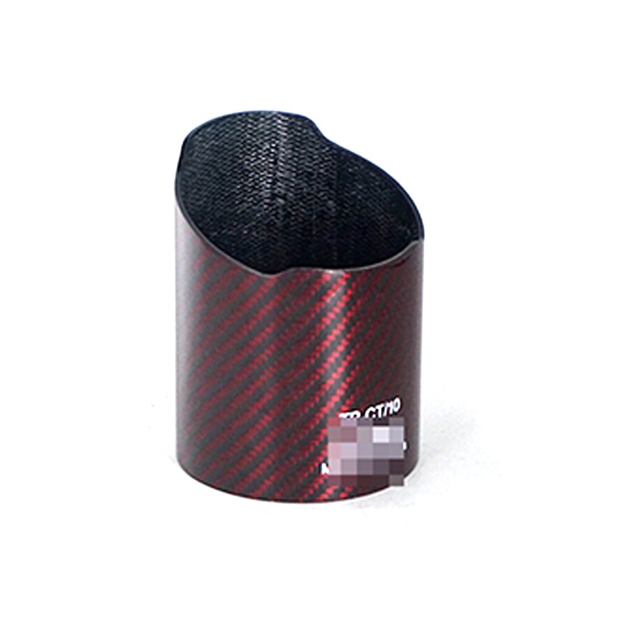 1 piezas 76mm tubo de escape de coche cubierta de fibra de carbono silenciador caja de la punta del tubo de escape