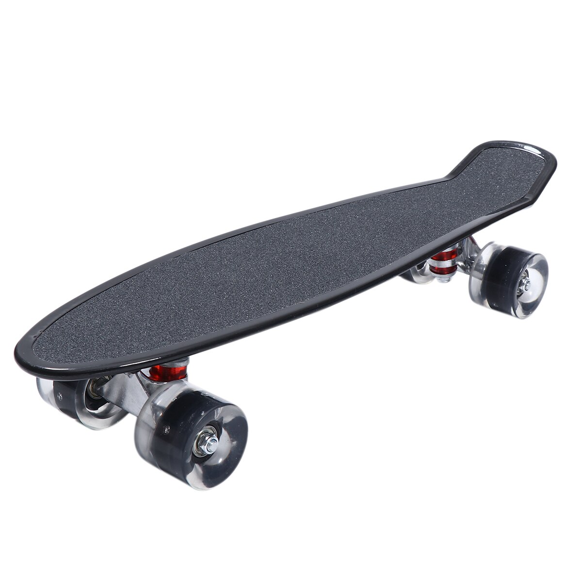 Skateboard Dull Polish Durable 56cm Flashing Four-Wheel Skateboard Slide Plate For Outside Park Outdoor Sport Street Skateboard: Black