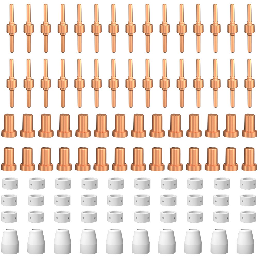 PT31 30/40A Torch 100PCS Plasma Cutter Machine Spare Parts Torch Consumables