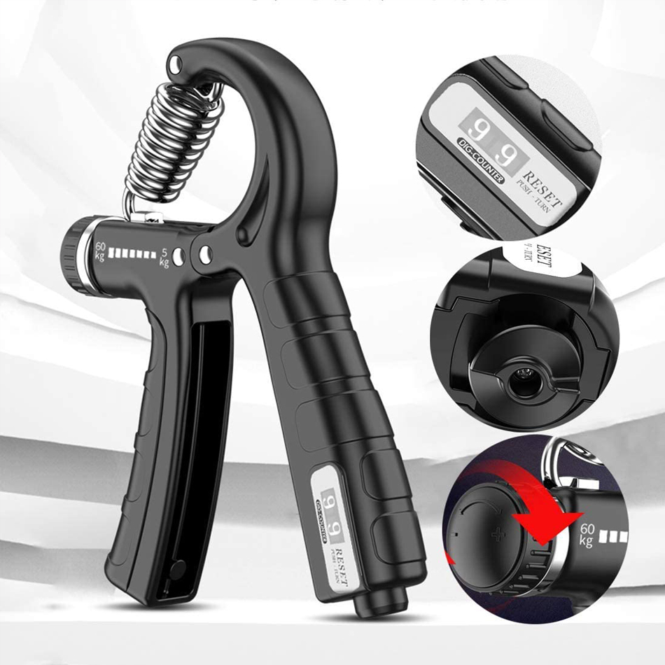 Worthdefence 5-60Kg Adjustable Hand Grip Men Countable Finger Strengther Heavy Exerciser Home Fitness Muscle Recovery Gripper