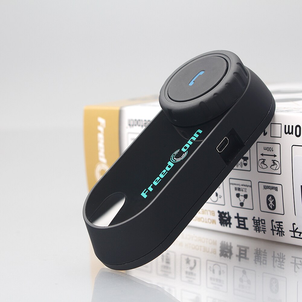 Freedconn Motorcycle Helmet Bluetooth Headset Intercom 100M Wireless BT Interphone Stereo Headphone FM Radio
