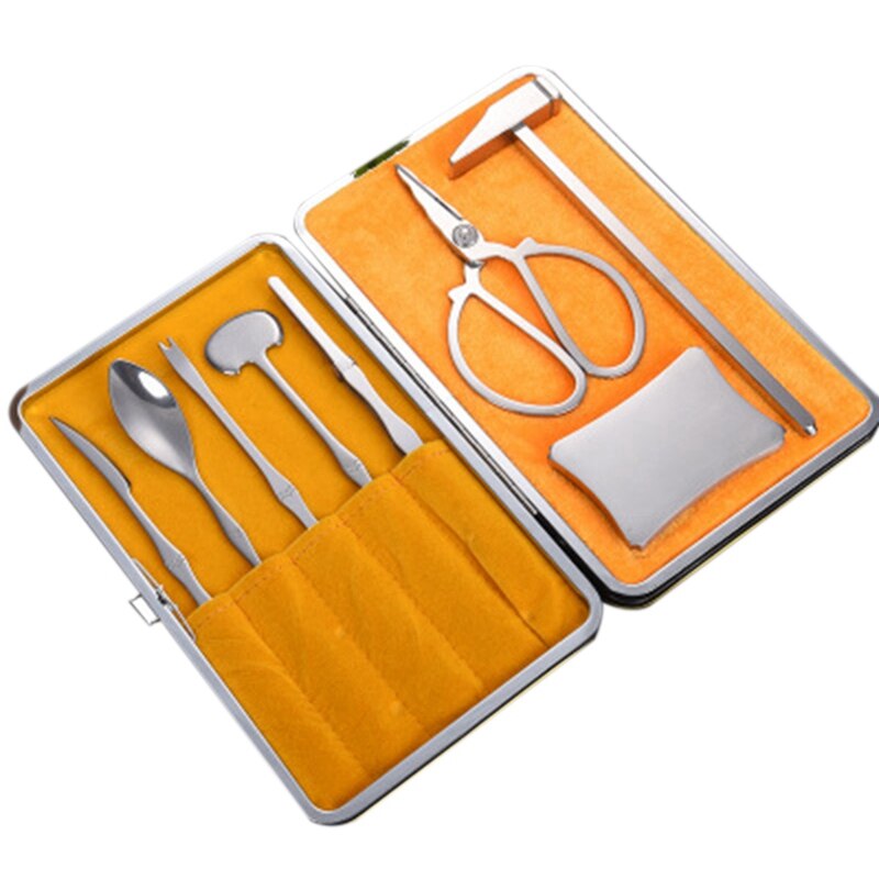 8-Piece Set for Eating Crab Tools Stainless Steel Crab Clamp Crab Clamp Crab Needle Tool Box
