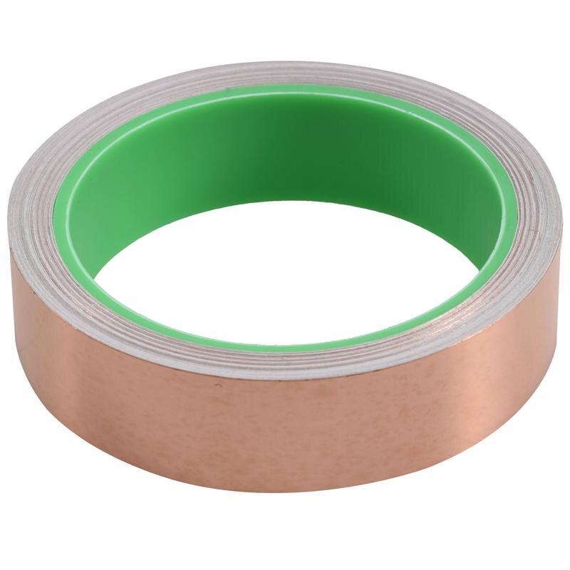 Glarks 3 Rolls Koper Tape met Geleidende Lijm, 3-Sizes Dubbelzijdige Koper Folie Tape voor Elektrische Reparatie, Gebrandschilderd Glas (1/2inch x 66ft, 1inch x 33ft, 2inch x 33ft