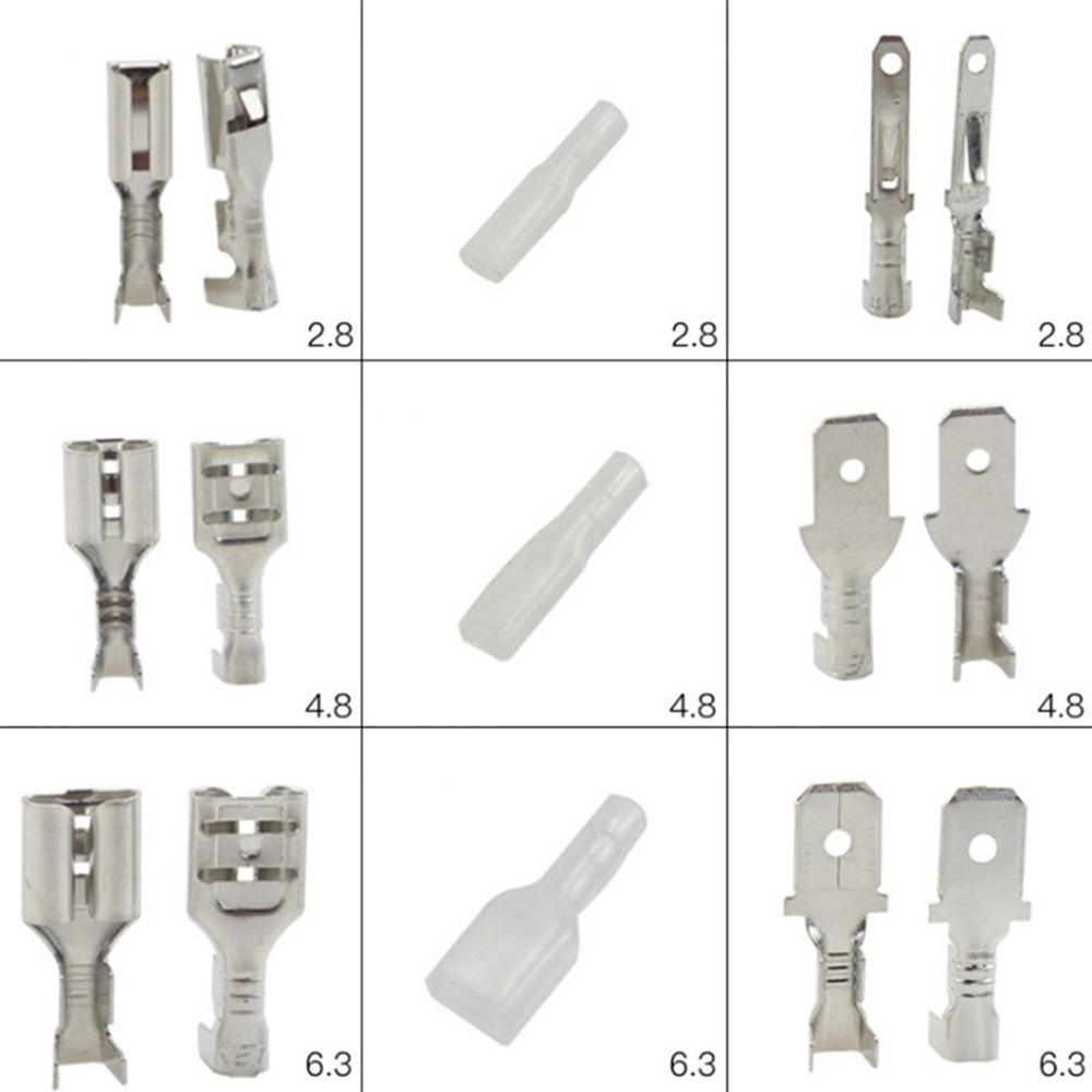 270Pcs 2.8/4.8/6.3mm Crimp Terminals Insulated Male Female Wire Connector Electrical Wire Spade Connectors Kit