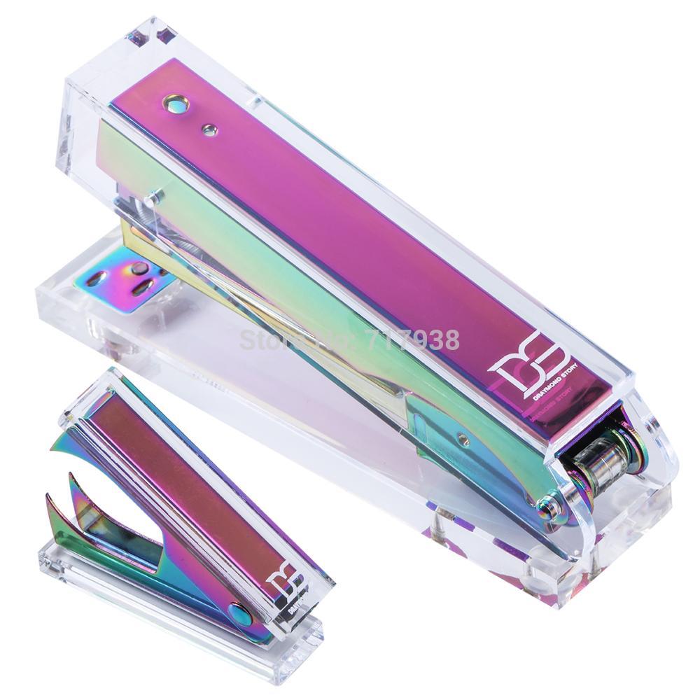Clear Acrylic Rainbow Stapler Tape Dispenser bureau accessoires office accessories