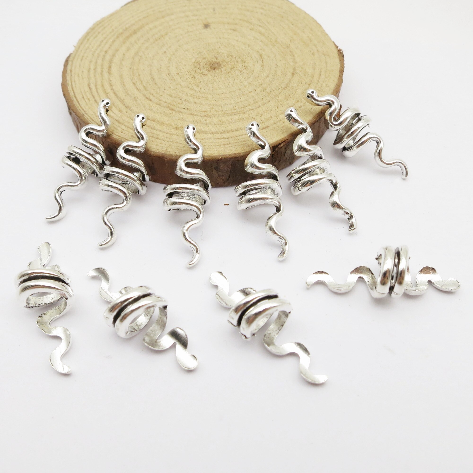 10Pcs/Pack adjustable viking hair dread Braids dreadlock beard Beads cuffs clips for Hair Rings women men accessories