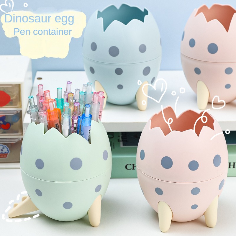 Nette Dinosaurier Ei Abnehmbare Stift Halter Organizer Bleistift Topf Container Schreibwaren Büro Desktop Ornament Lagerung Box Kinder