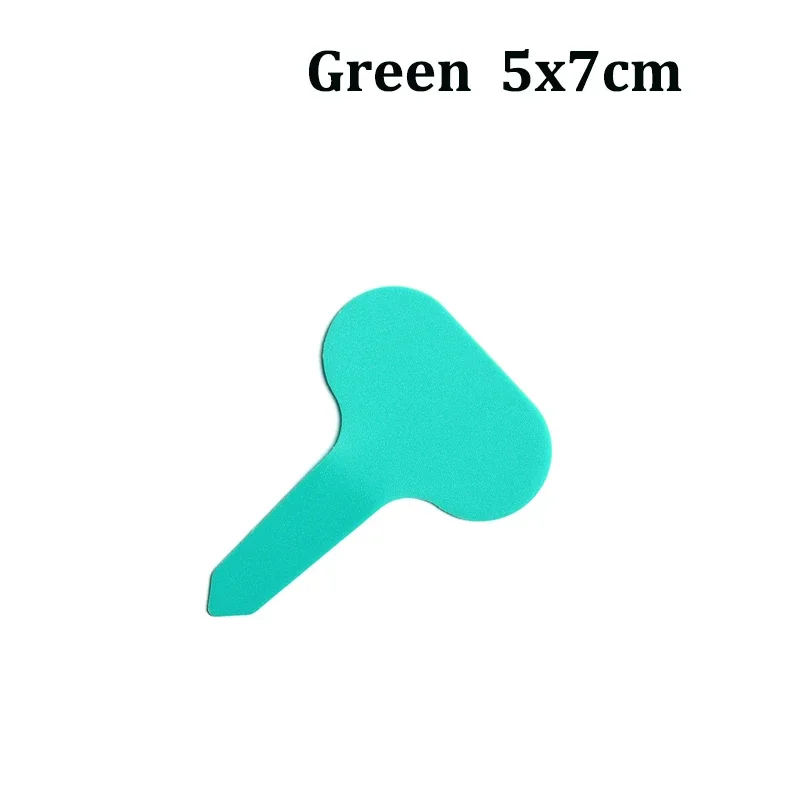 50/100Pcs 5x7cm T-Type Plastic Plant Labels, Reusable Waterproof Garden Markers Plant Tags for Potted Plants Herbs Succulent: light yellow