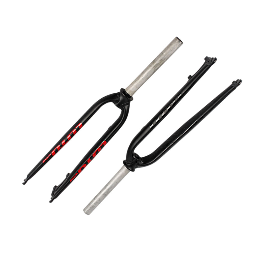 Mountain Bike Full Aluminum Alloy Forks Fixed Gear Bicycle Front Fork Black C-Brake Threadless 26/27.5/29inch