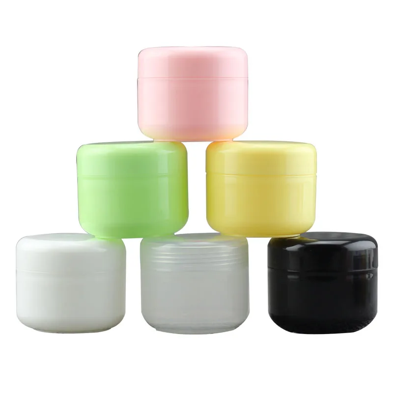 Frascos de plástico rellenables para maquillaje y cosméticos, tarros vacíos para crema facial, contenedores de almacenamiento de loción y sombra de ojos, 10 Uds., 10g-100g: Verde militar / 10 ml