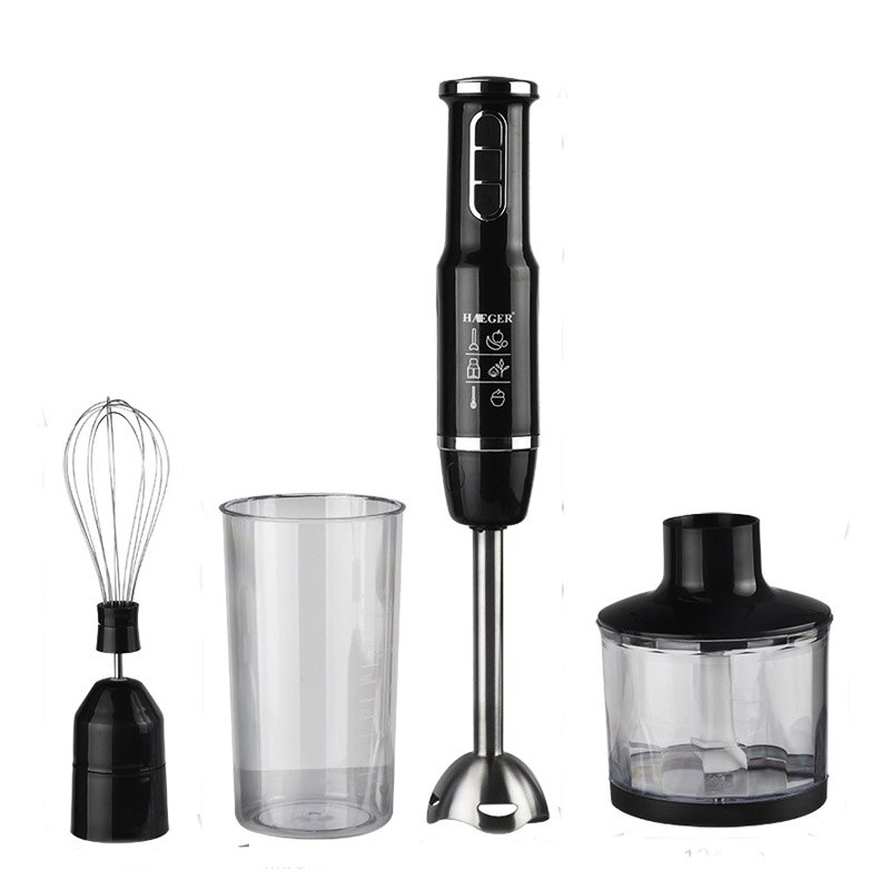Proscenic mezclador de mano para palillo de la licuadora, mezclador portátil 4 en 1 de inmersión potente, para batidor de cocina, licuadora, batidor, licuadora, batidor para bebé: 4-in-1 blender
