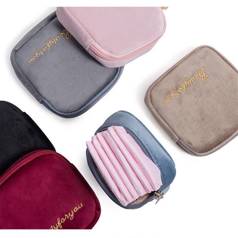 Luier Maandverband Opbergtas Canvas Pad Make-Up Tas Portemonnee Sieraden Organisator Creditcard Pouch Case Tampon Verpakking