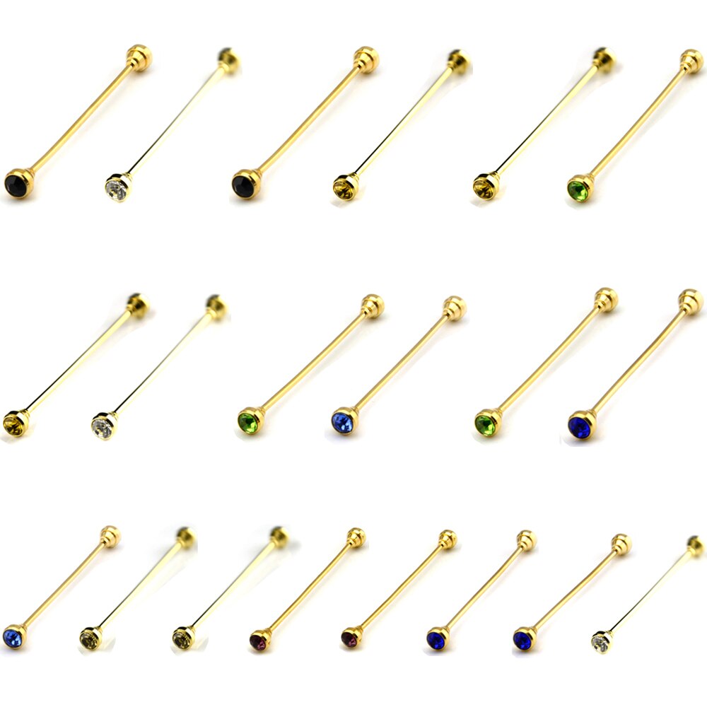 2 Packs Men Shirt Collar Pin Gold Color Necktie Tie Clip Bar Business Brooch BWTZF0005A