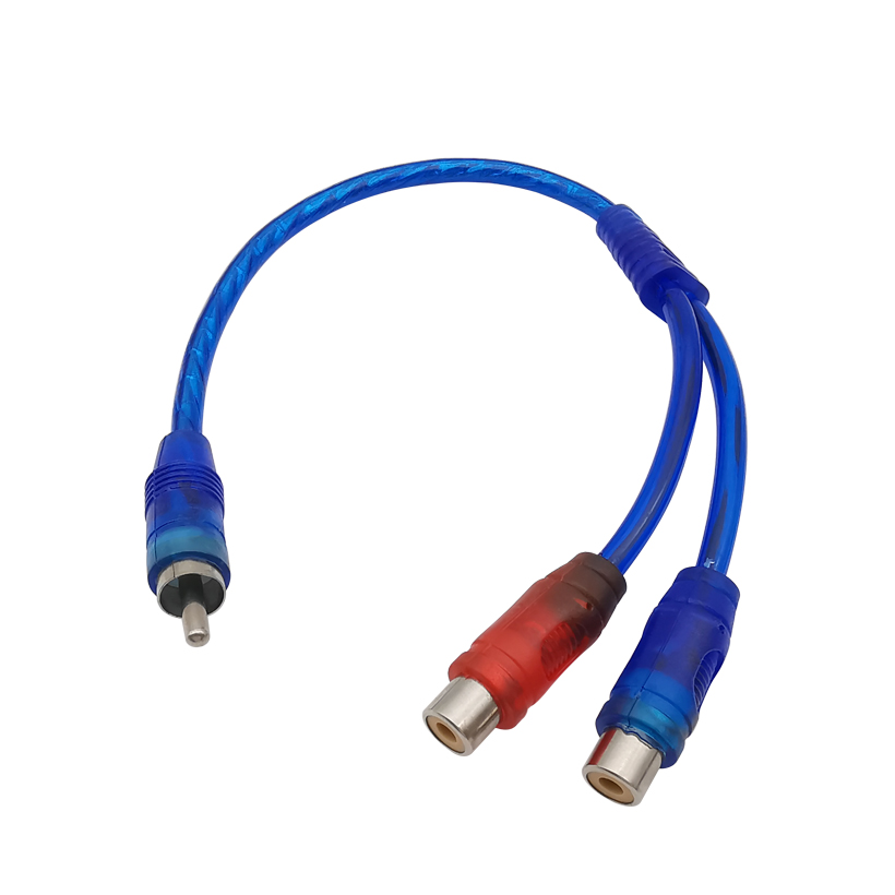 1 Uds. 1 macho a 2 hembra/1 hembra a 2 conector RCA macho Y Cable divisor adaptador Cable convertidor para teléfono MP3 de coche