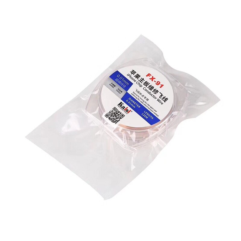 kasi 0.01mm 0.02mm * 120m Enameled Copper Wire Polyurethane Enameled Copper Line Soldering Solder For iPhone Chip conductor Wire