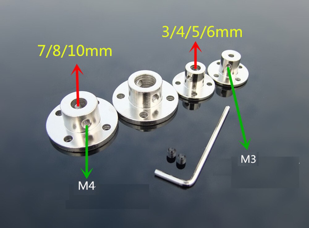 3/4/5/6/7/8/10 millimetri Rigido Flangia di Accoppiamento Motore Albero di Guida accoppiatore il motore connettore