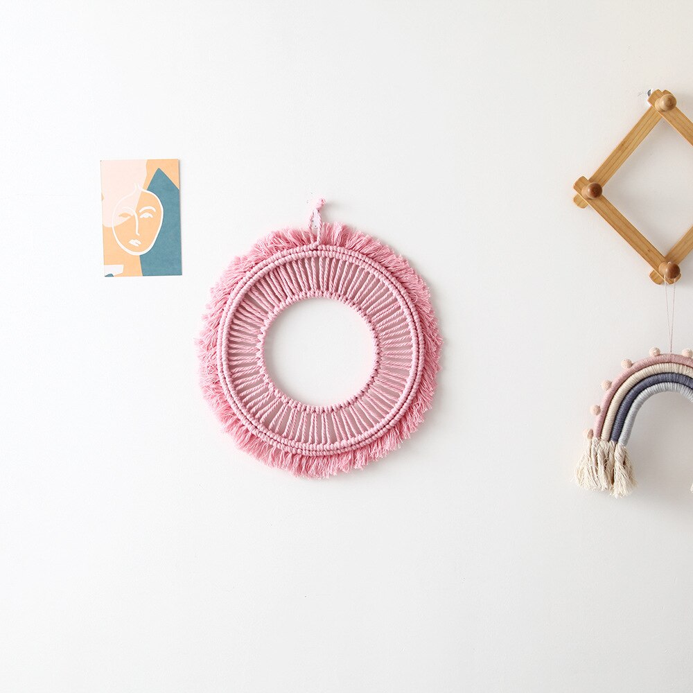 Boho Kerst Wandtapijt Ronde Macrame Mandala Decor Katoen Geweven Krans Muur Opknoping Kerst Decoraties Voor Thuis Slaapkamer: wall decor