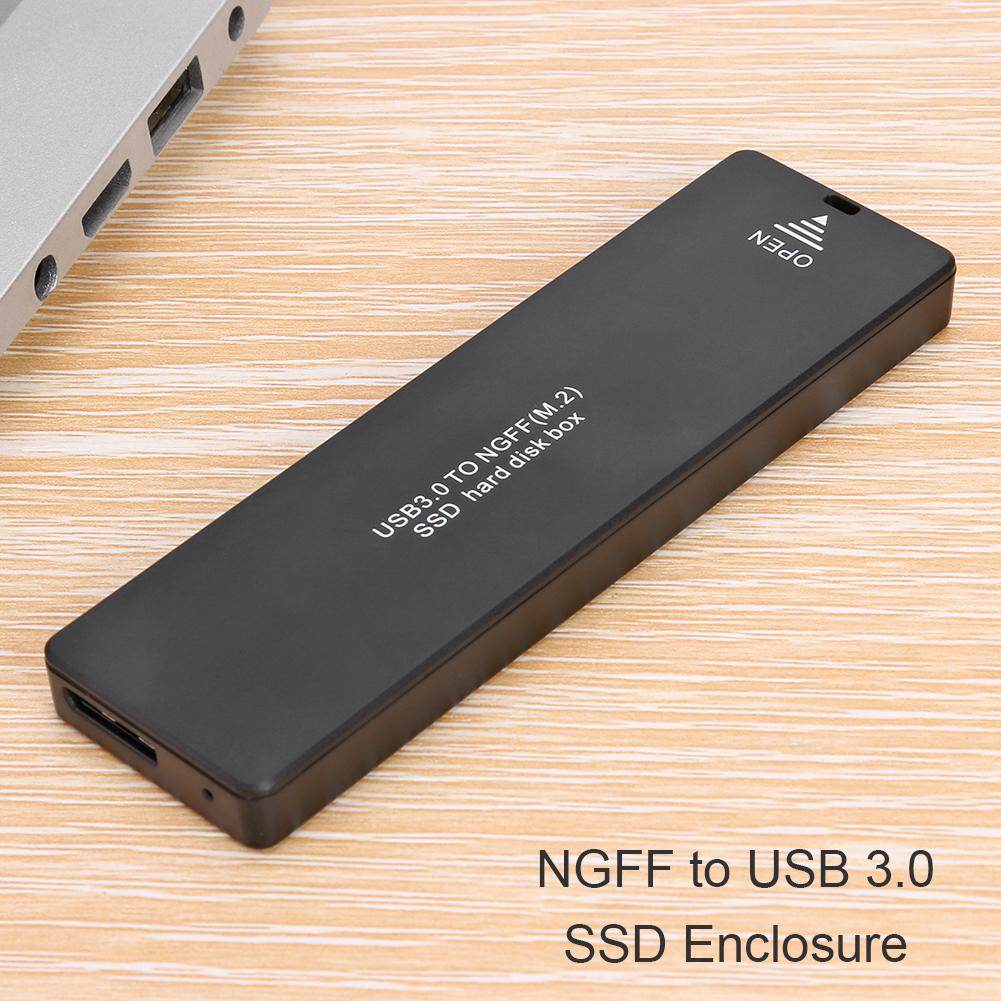 NGFF SATA M.2 to Type-C 3.0 SSD HDD Box Hard Disk Case M2 2242 2260 2280 External Hard Drive Enclosure For NGFF SATA SSD