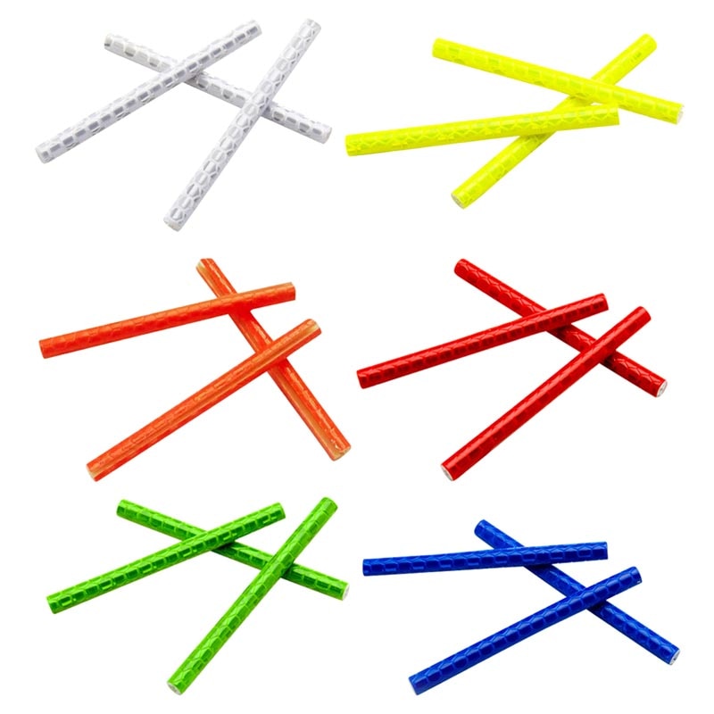 Reflector de rueda de radios de colores brillantes para bicicleta, suministros de decoración de medias de seguridad reflectantes, 12 unids/bolsa