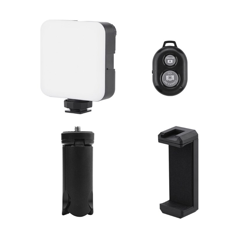 Tragbare r91a al64 -led-videoleuchte mit 64- leds und -in 6w eingebauten 2500 -mah-akkus