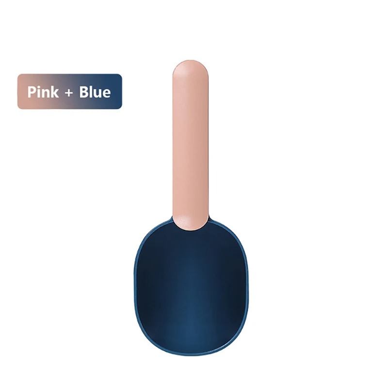 Ein Futterlöffel für Haustiere, multifunktional, 2-in-1, mit versiegeltem Clip-Griff, geeignet für Katzen und Hunde, Futterlöffel für VöGel und Kaninchen: Dunkler Braun