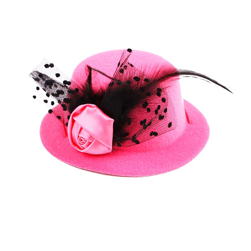 Gorras para perro, gorros multicolores para mujeres, sombreros para mujeres pequeñas y medianas, sombreros de perros para vestir, accesorios de Cosplay para perros y gatos, 25: Rosa