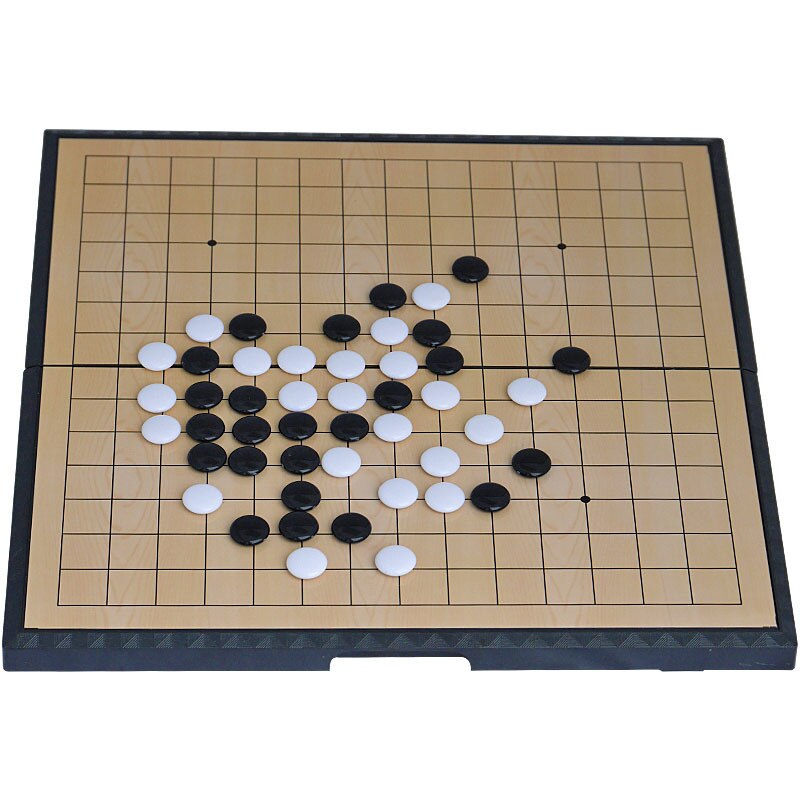 Folding Portable Gomoku Gobang Travel Chess Game Board with Magnetic Entertainment Parts Student Puzzle Chess Board Set