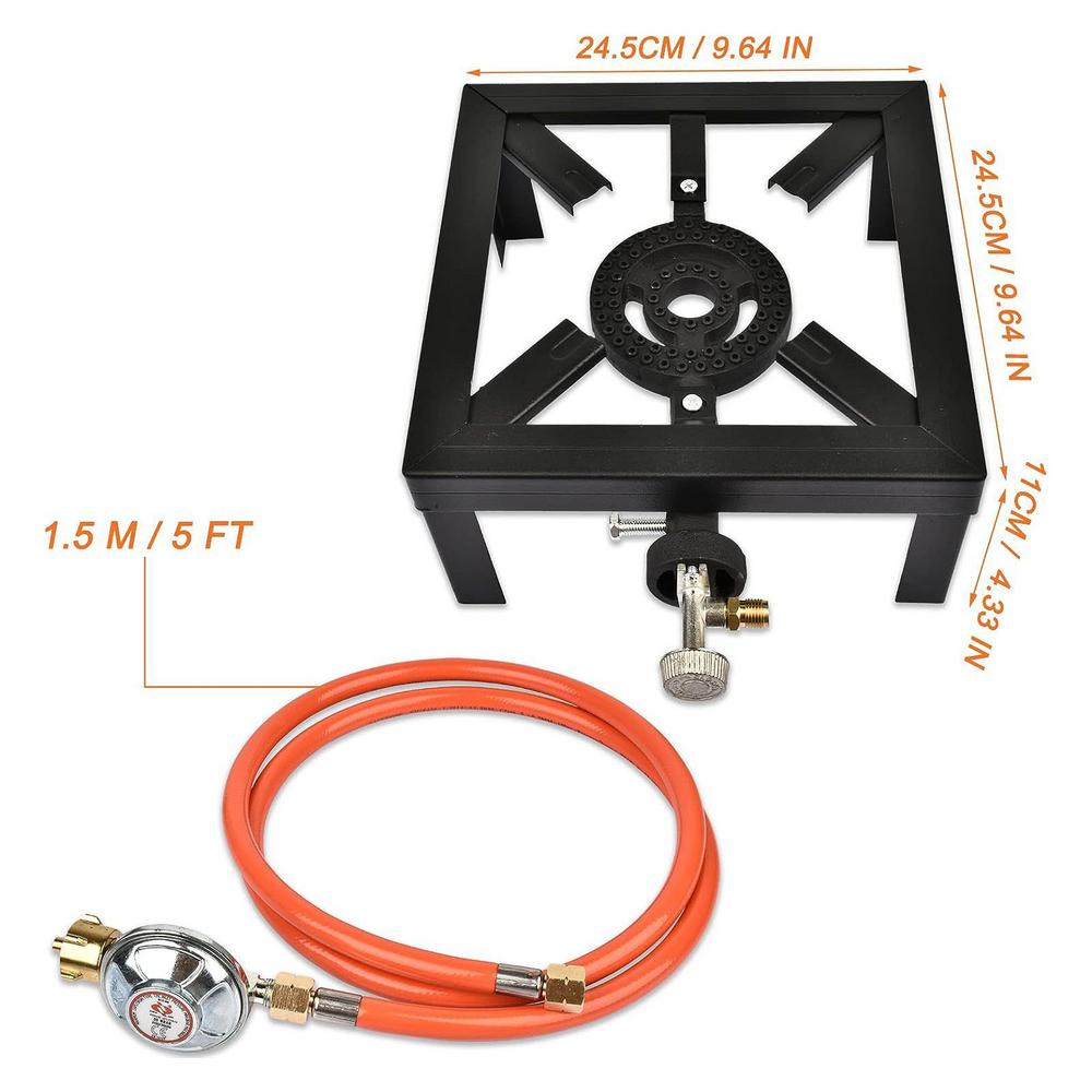 Cast Iron Single Burner Stove Camping Stove To Boil Water Portable Ring Boiling Large Burner Kit For Outdoor Hiking Cooking: VIOLET/紫罗兰