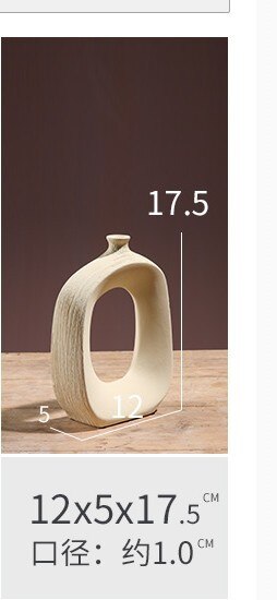 Keramik Blume Vase Wohnzimmer Veranda Regal Dekoration Trockenen Blume Flasche Anordnung Vasen Schreibtisch Ornament Einrichtungs Artikel: 3
