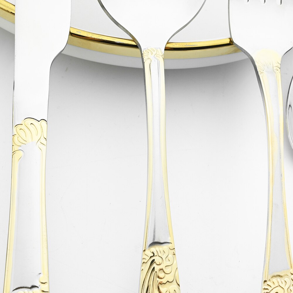 Dinnerware Vintage 304 Fork Dinner Spoon Knives Stainless Steel Silverware Set Flatware Set Kitchen Tableware