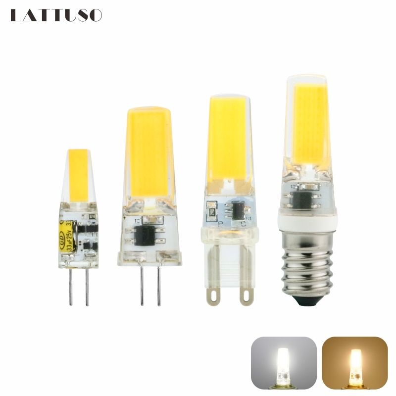 LATTUSO LED Lamp G4 G9 E14 AC/DC 12V 220V 3W 6W 9W COB LED G4 G9 Lamp Dimbaar voor Kristallen Kroonluchter Verlichting