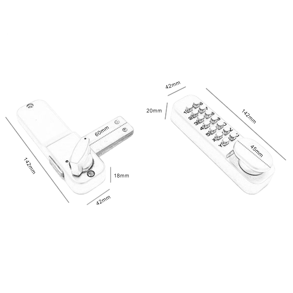 Mechanical Door Lock Digital Combination Push Button Keypad Keyless Code Set Security Intelligent Lock for Room
