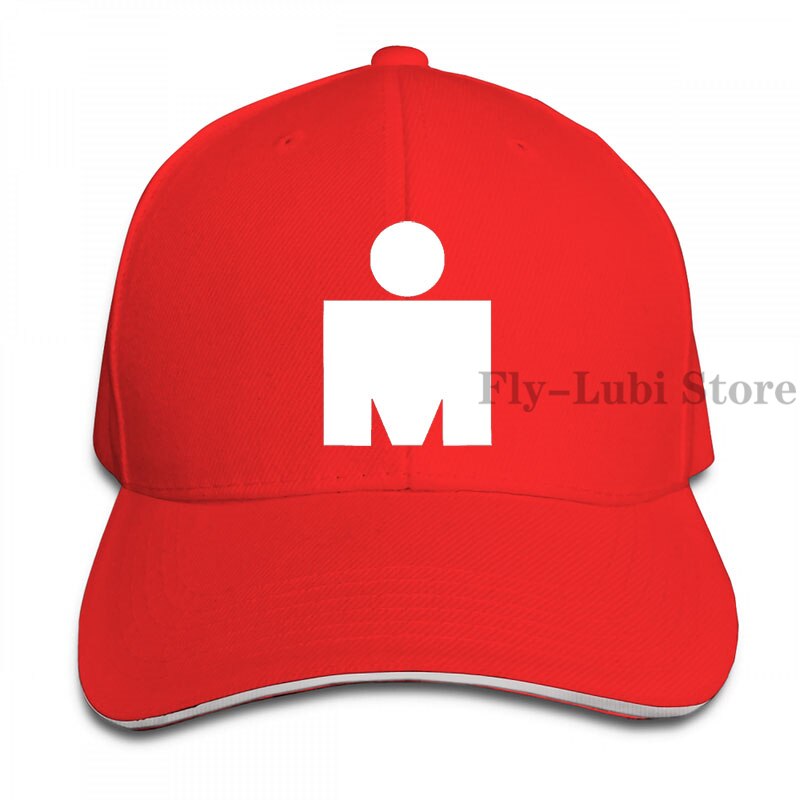 Ironman Symbol Triathlon Baseball cap men women Trucker Hats adjustable cap: 1-Red